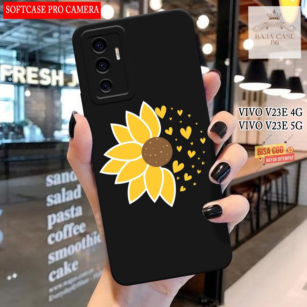 Case Vivo V23e 4G / Vivo V23e 5G Terbaru - Rajacase - casing Hp Vivo V23e - Motif Softcase Bunga - P
