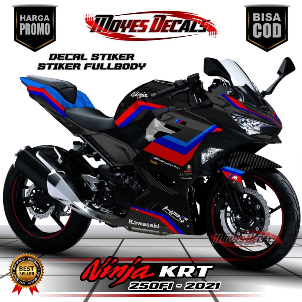 Decal Stiker fullbody Ninja 250 fi KRT 2021 Design BMw