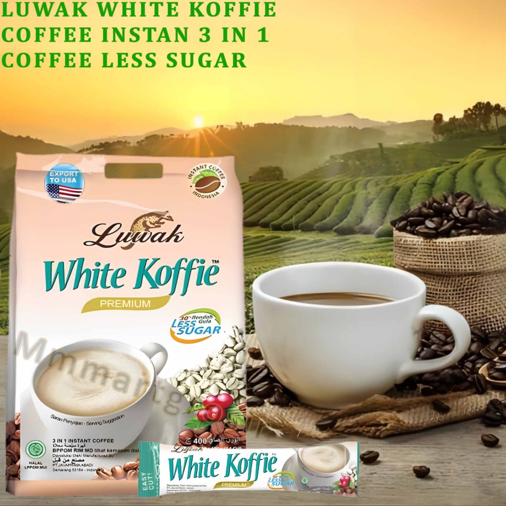 

Luwak White Koffie / Coffee Instan 3in1 / Coffee Less Sugar / 361gr