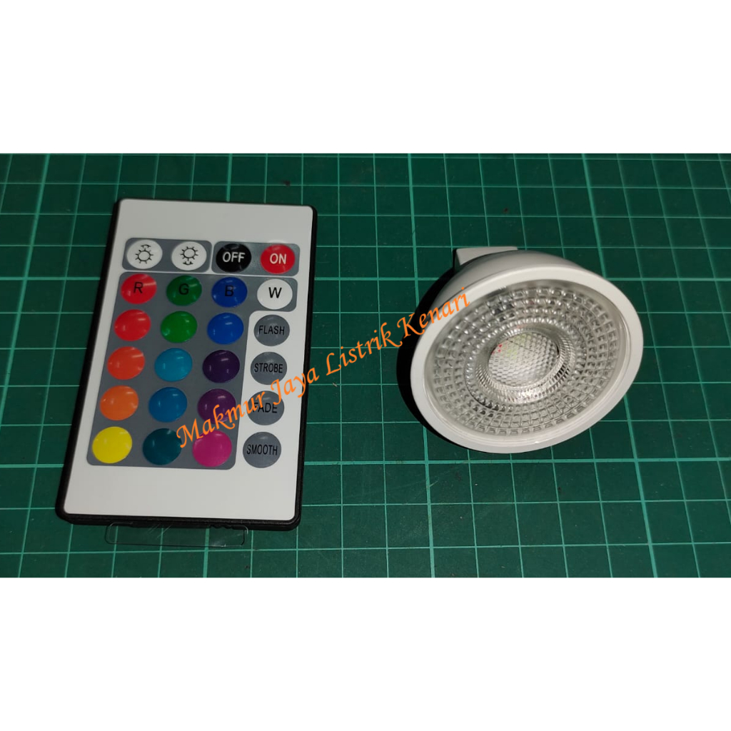 Lampu LED MR16 6W RGB 220V AC LED Halogen Multicolor Tusuk