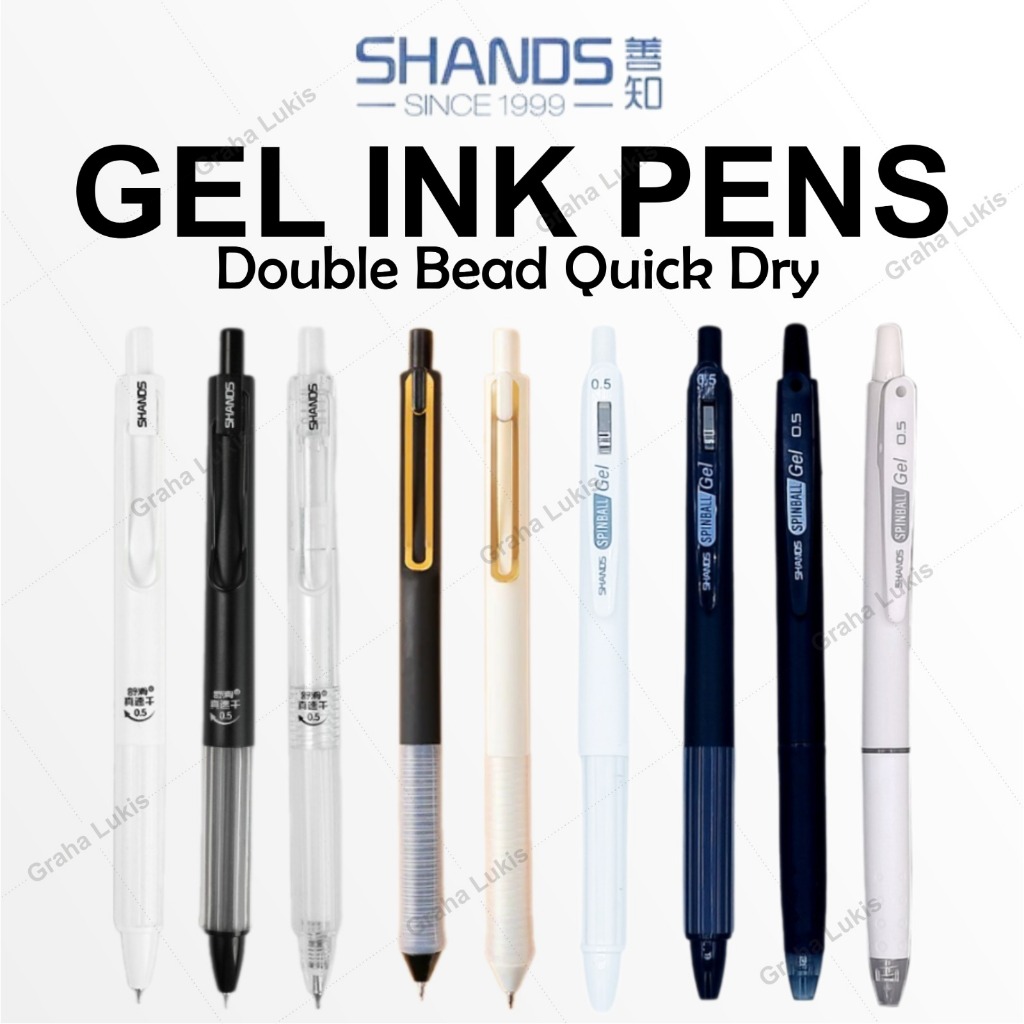 

Shands Gel Ink Pen Quick Dry - Pulpen Gel 0.5mm / 0.38mm