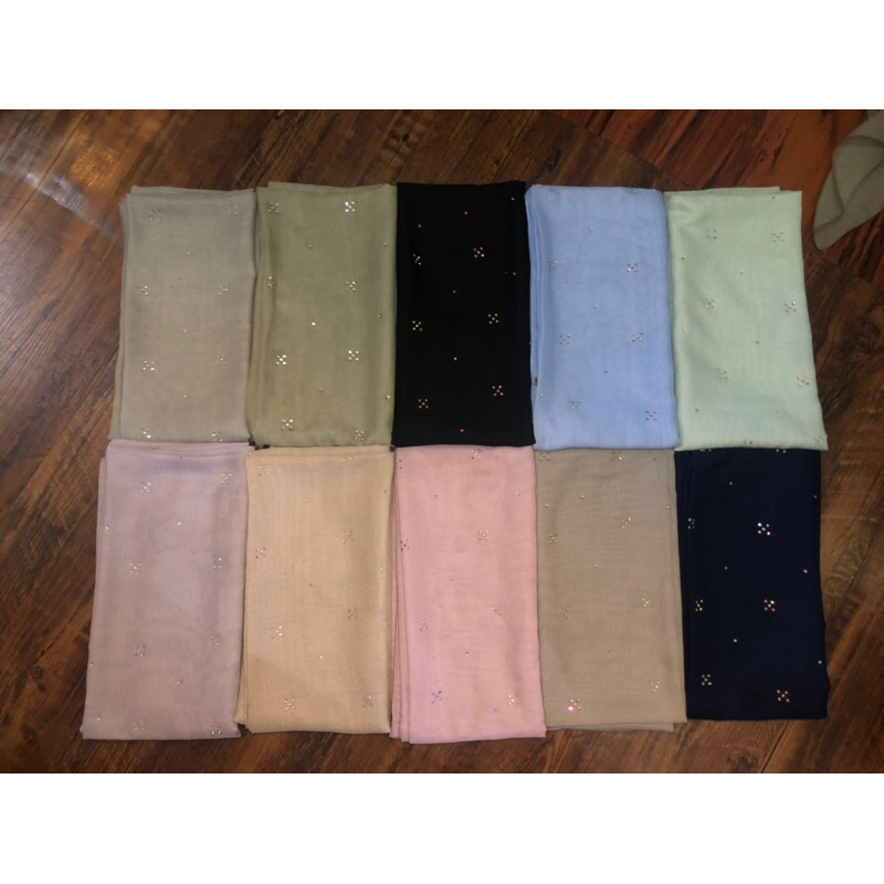 Hijab segiempat paris payet