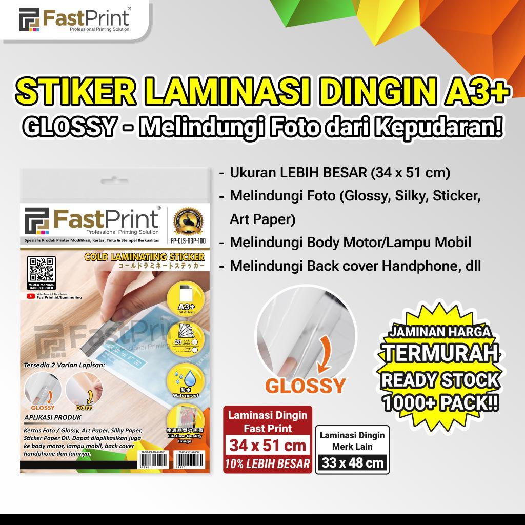 

Fast Print Stiker Laminasi Dingin Doff Glossy A3+