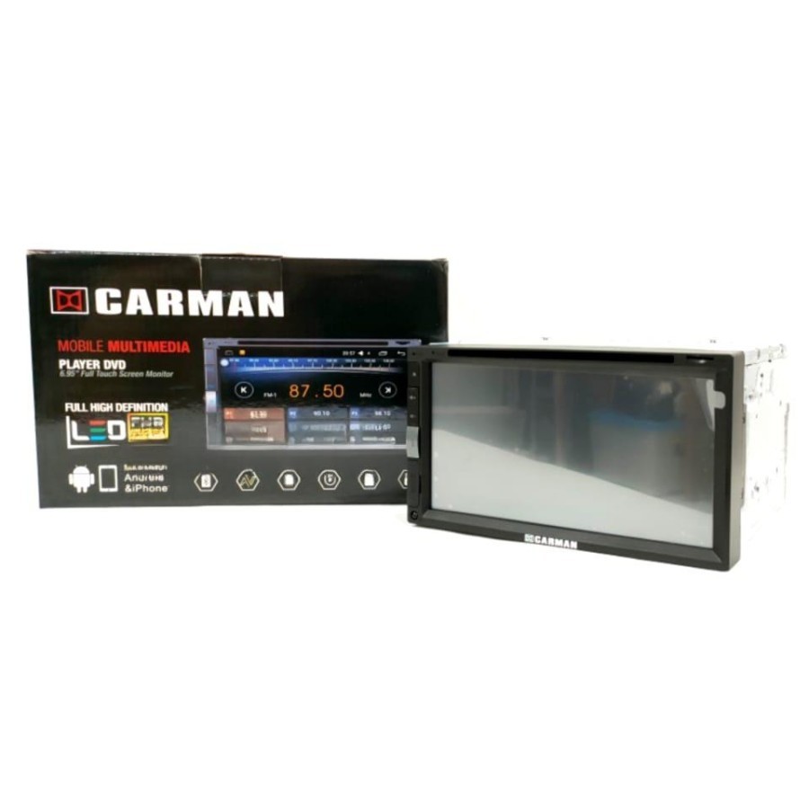 Double Din TV Mobil Head Unit Carman Support Mirrorlink Carman 6.95 in