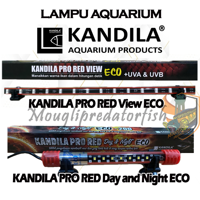 Kandila Pro Red View Eco & Day Night Eco Series 3mode T4 Lampu Celup Aquarium + UVA UVB