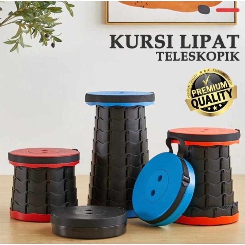 Kursi Lipat Portable Bulat - Bangku Lipat Kursi Outdoor Bulat - Bangku Serbaguna Bulat