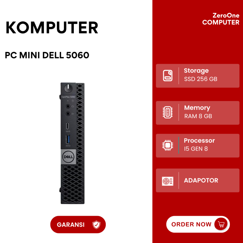 Pc Mini Dell 5060 Core I5 Gen 8 Ram *Gb Ssd 256GB