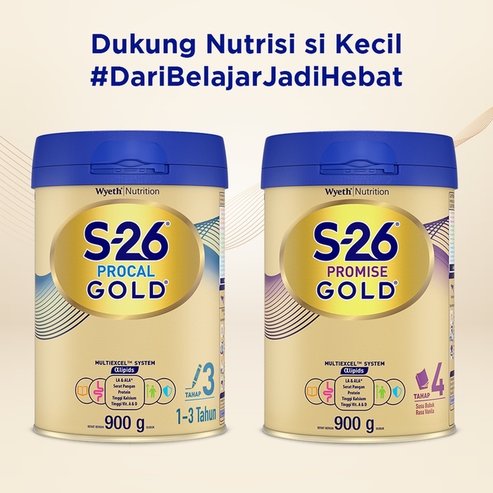 

S26 Tahap 3 & 4 Gold 900 Gram Susu Pertumbuhan & Perkembangan Anak