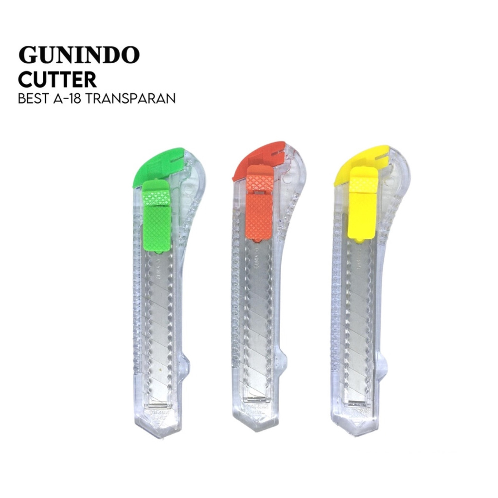 

CUTTER / PEMOTONG KERTAS / CUTTER BESAR / PISAU CUTTER GUNINDO A18