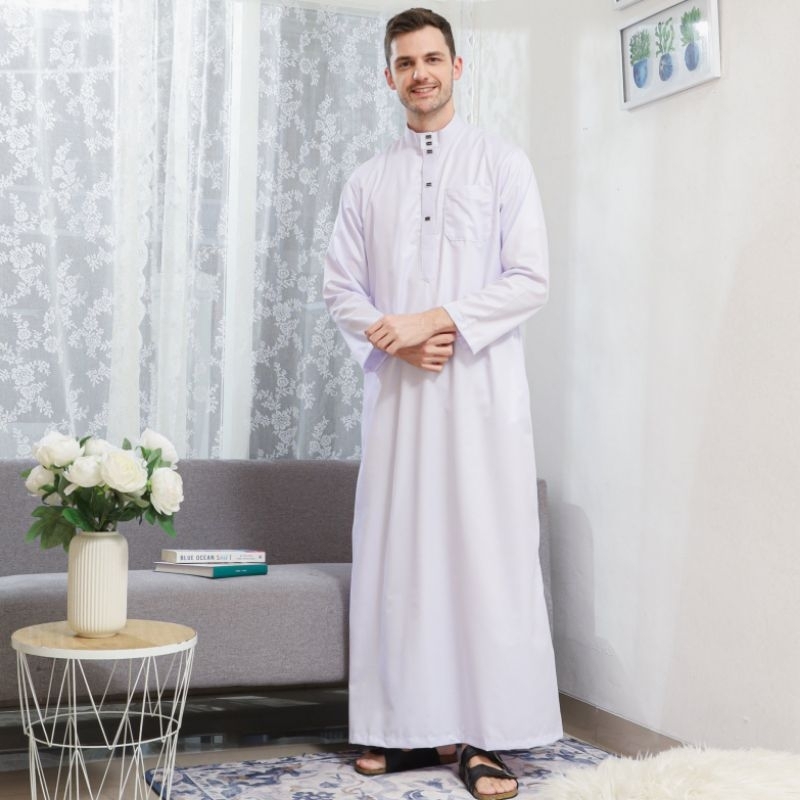 big promo jubah dubai gamis jubah pria dewasa dan remaja lengan panjang polos new motif terbaru