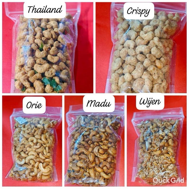 

aneka kacang mede utuh aneka rasa kemasan 500gr