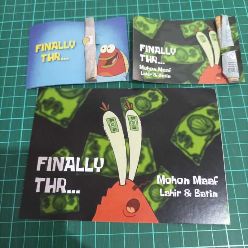 

Kartu lebaran angpao THR versi murah banget ukurannya lebih kecil