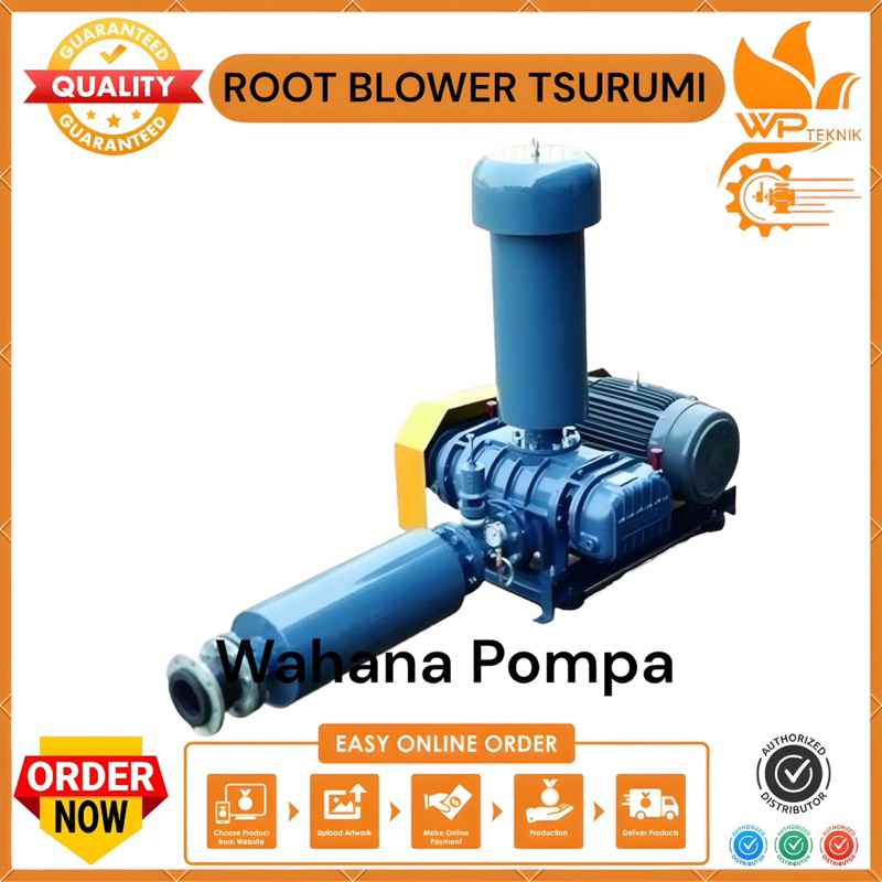 ROOT BLOWER TSURUMI TSR2-050 MOTOR SEMENS 1,5KW 2HP 380V 1set motor