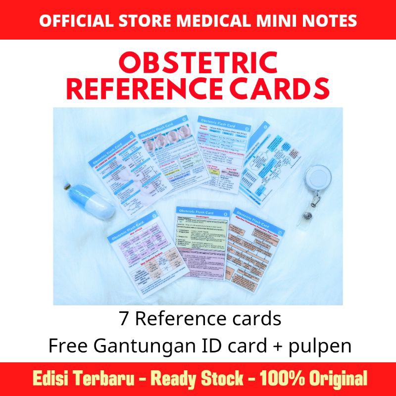 Terbaru Original  Obstetri Flash Card (OFC) / Kartu Obstetri / Nametag Obstetri / Kandungan