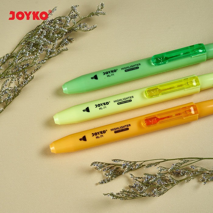 

Joyko Highlighter HL-71-3 Color / Penanda 1 SET 3 Pcs Warna Lucu Unik Murah
