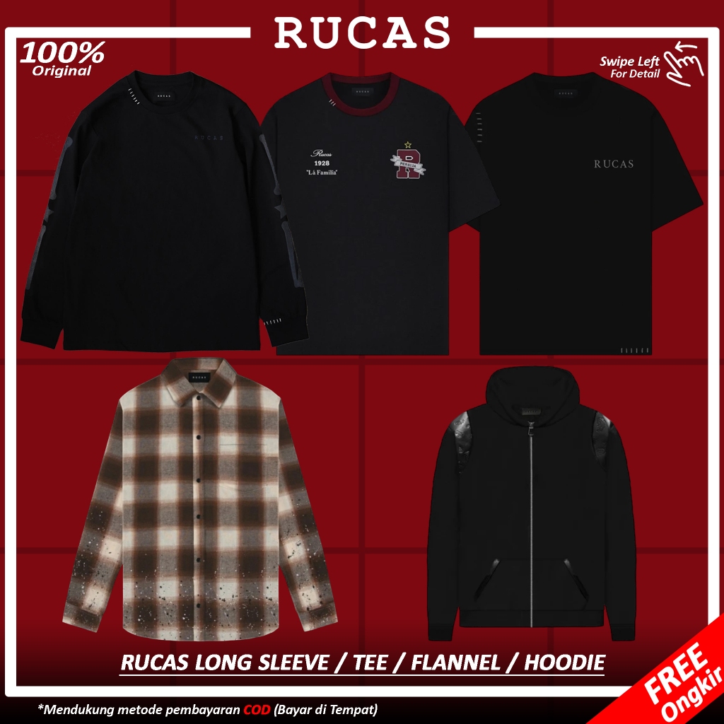 [ORIGINAL] RUCAS X BIMO PD ZIP HOODIE | BONES LONG SLEEVE | VINTAGE BROWN FLANNEL | X PERSIJA | MONO