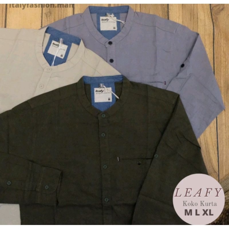 KEMEJA KOKO (KEMKO) LEAFY LENGAN PANJANG