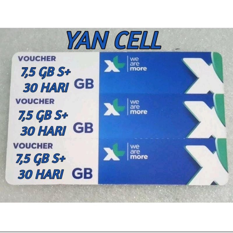 VOUCHER XL 7,5 GB S+ 30 HARI