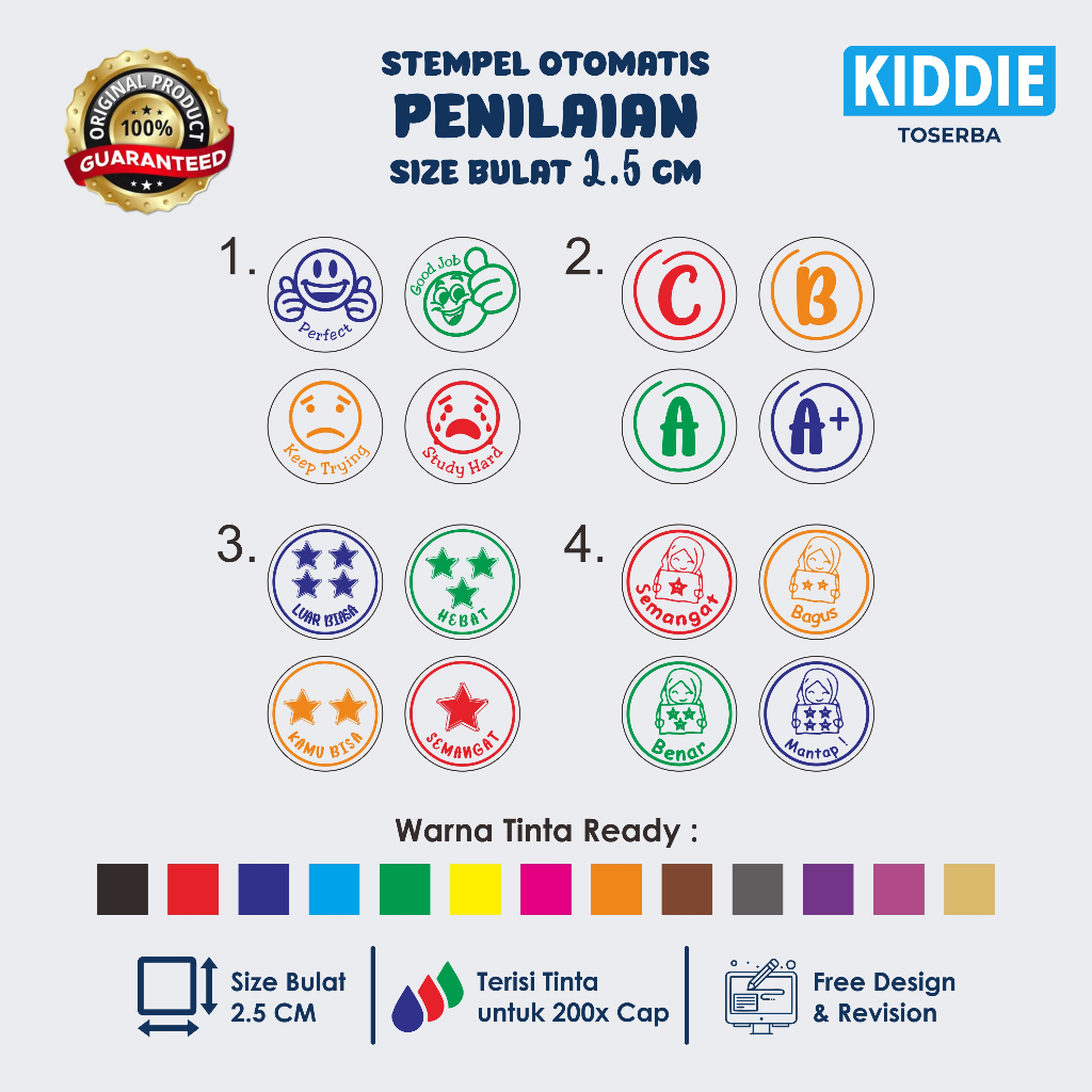 

Stempel Penilaian TK/PAUD, SD Ukuran 2.5 Cm 1 Hari Jadi