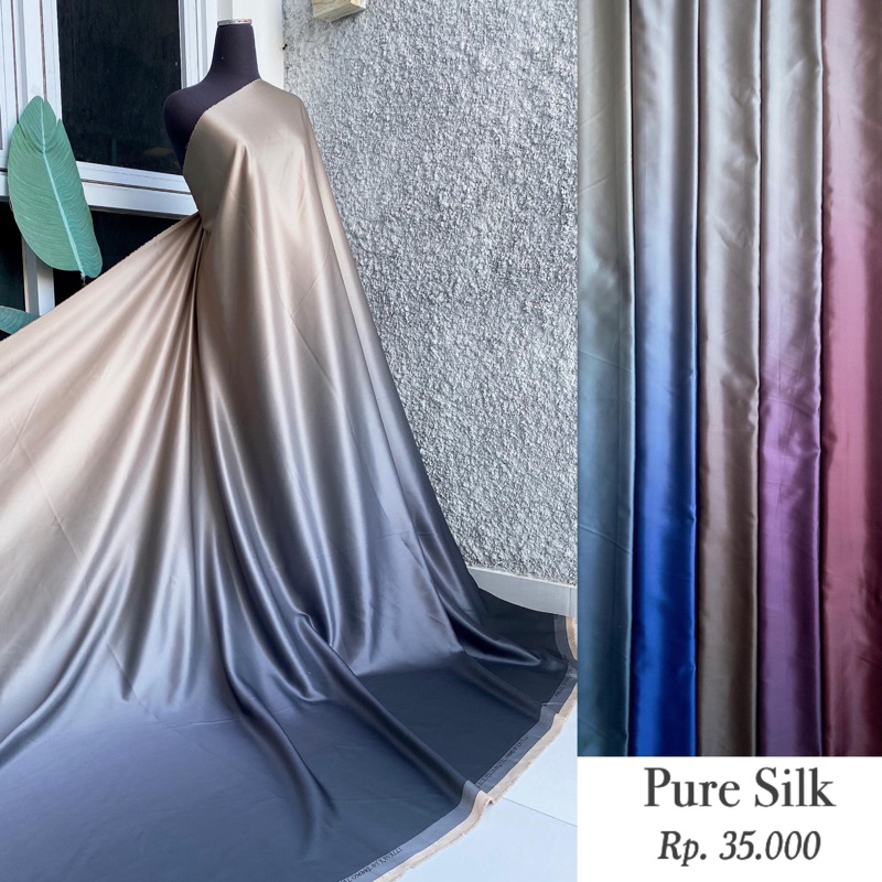 KAIN SILK GRADASI | KAIN 2 WARNA | SILK GRADASI PURE SILK | Bridesmaid abctextile
