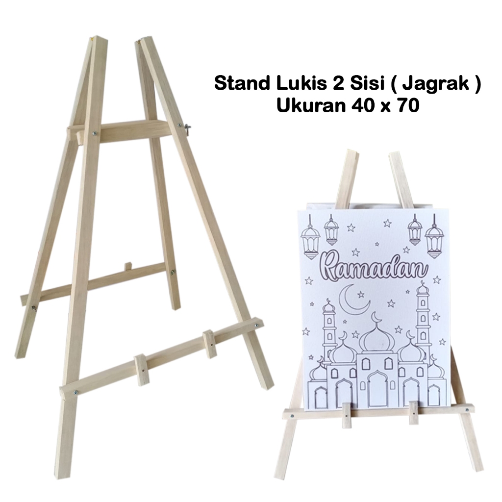 

Stand Lukis 2 Sisi 40x70 cm Jagrak Mewarnai Sandaran Kanvas/Sterofoam