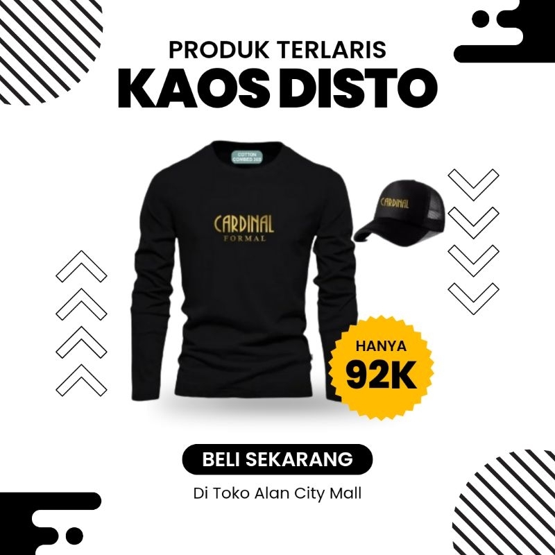 baju kaos distro cardinal tangan panjang