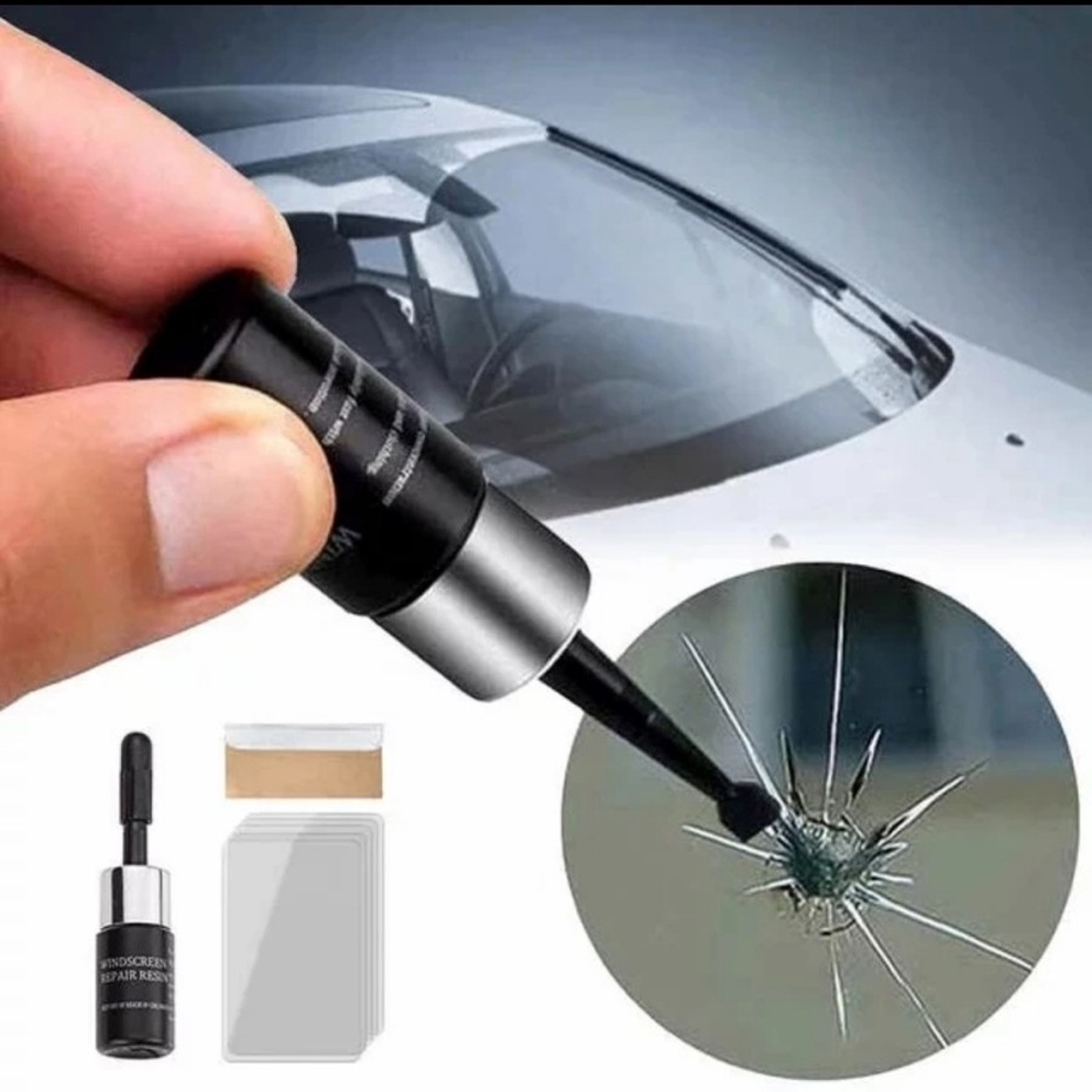 Lem Alat Perekat Kaca Retak Lcd Hp Kaca Mobil - Windscreen Repair Kit Glass 3ml Lem Penghilang Kaca 