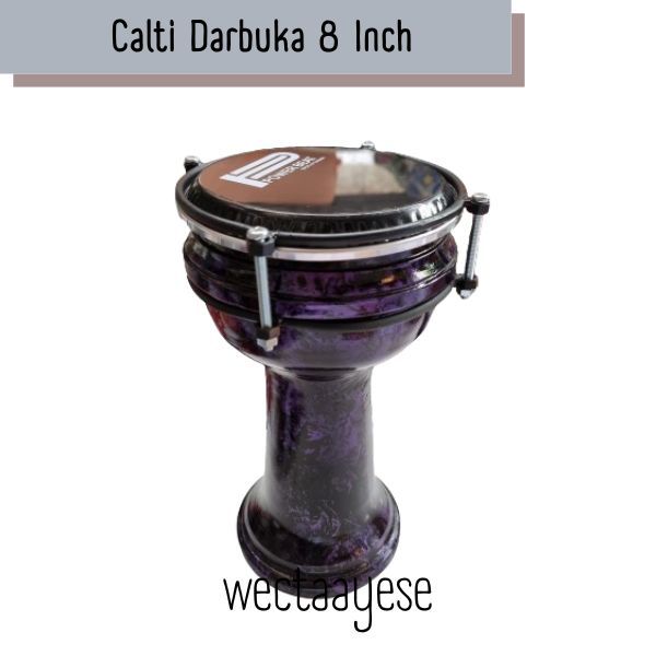 [COD] Alat Musik Gambus Darbuka 8 Inch Calti Hadroh Sholawatan Gendang Darbuka Power Beat Hitam Made