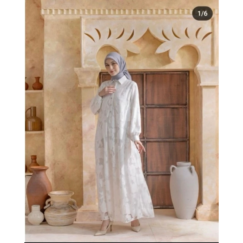 White Caspian Dress Heaven lights