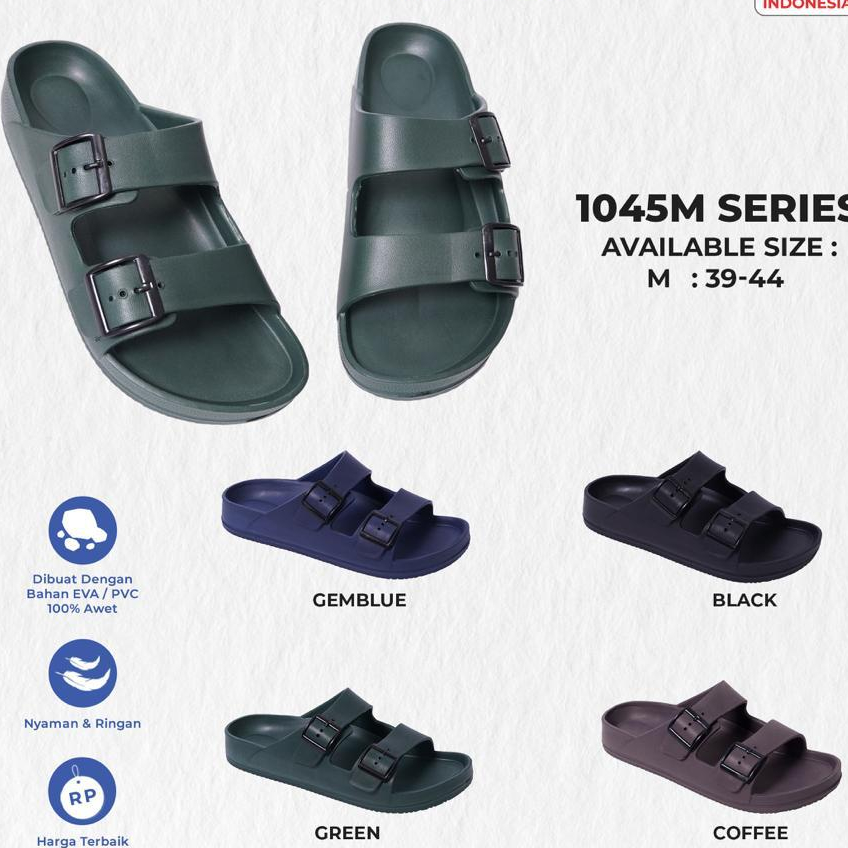 Sandal Selop Pria Ban Dua Nyaman Dipakai Anti Lecet 10 45 (39-44) Sandal Selop Pria Kekinian