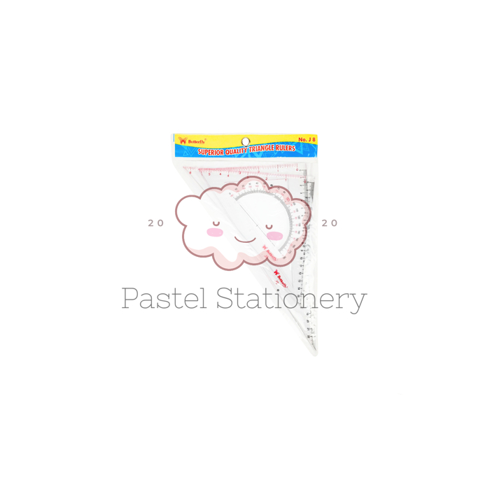 

Penggaris Segitiga Set Plastik Butterfly J-8 - Plastic Ruler Set J8