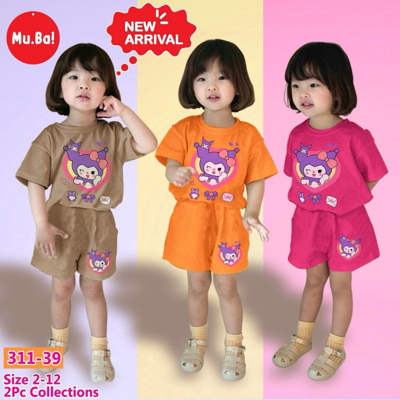 Setelan / Oneset Celana Pendek Anak by Mu.Ba 2-8 thn / 311-39