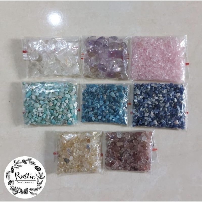 20 gram batu alam quartz kuarsa kristal untuk kerajinan resin