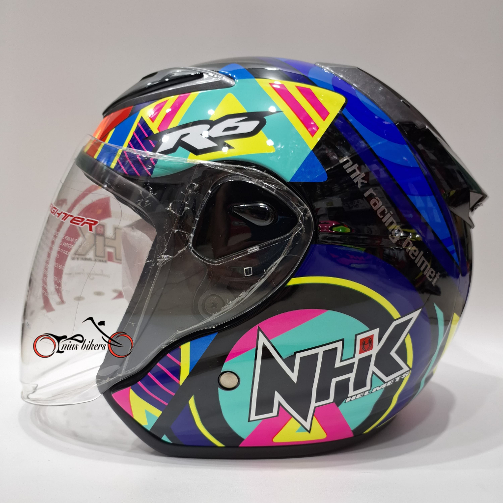 Helm Nhk R-6 Corak Pigment Blue Black