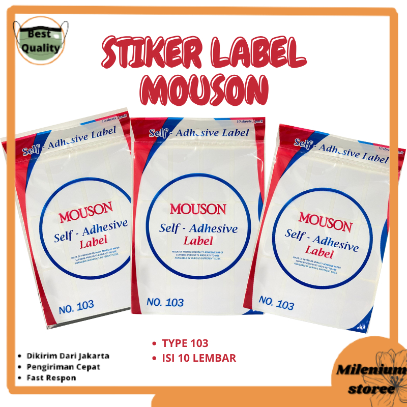 

Label Stiker Sticker Self Adhesive Labels Stiker Tempel No 103 Label Buku Isi 10 Lembar ML