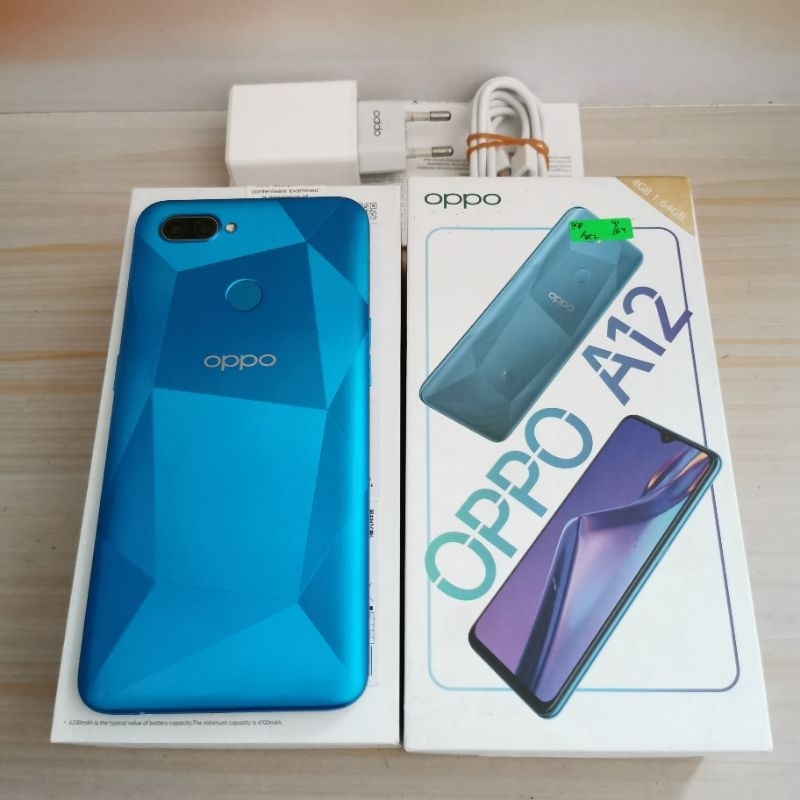 Oppo A12 ram 4GB 64GB Bekas - Fullset Resmi - second