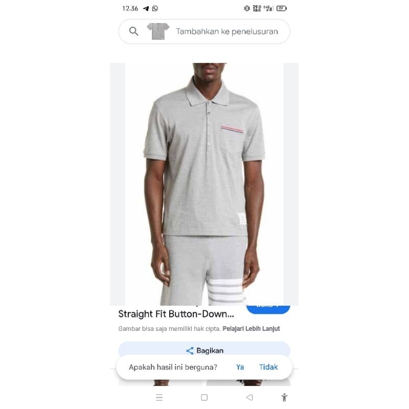 Thom  browne Polo Pocket Lt Grey/Kaos polo