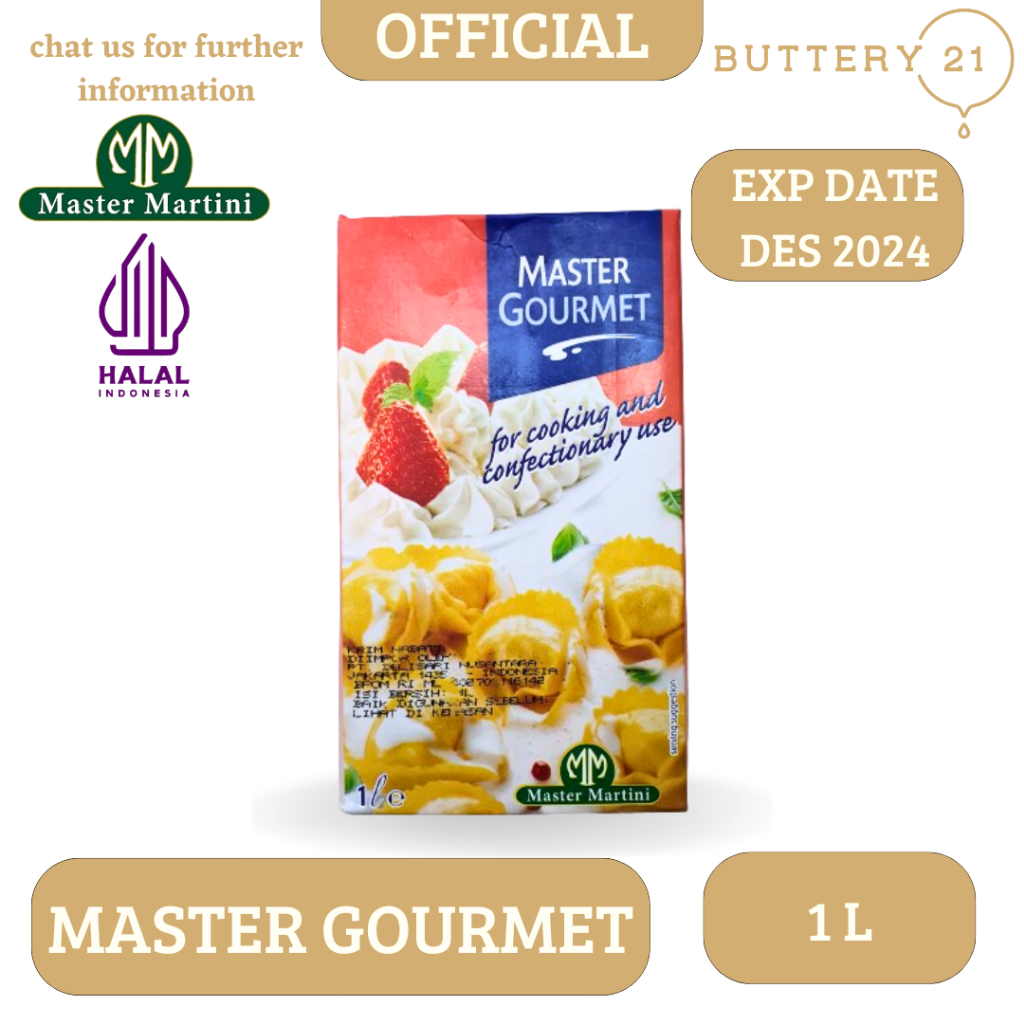 

MASTER MARTINI MASTER GOURMET 1 L/MASTER GOURMET COOKING AND CONFECTIONARY USE 1 L/MASTER GOURMET 1 L