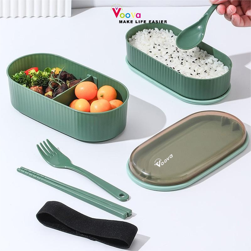 VOOVA Lunch Box / Kotak Bekal Makan Siang / Kotak Bekal Tali Strap 900ml / Kotak Makan Siang Aesthet