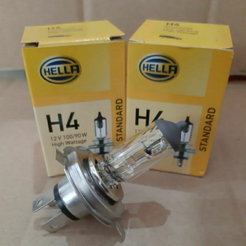 Bohlam Lampu Halogen Depan H4 Hella 12V 100/90W