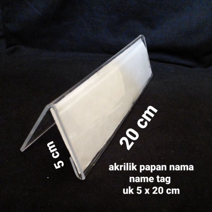 

SALE akrilik papan nama uk 5 x 2 cm tebal 2mm