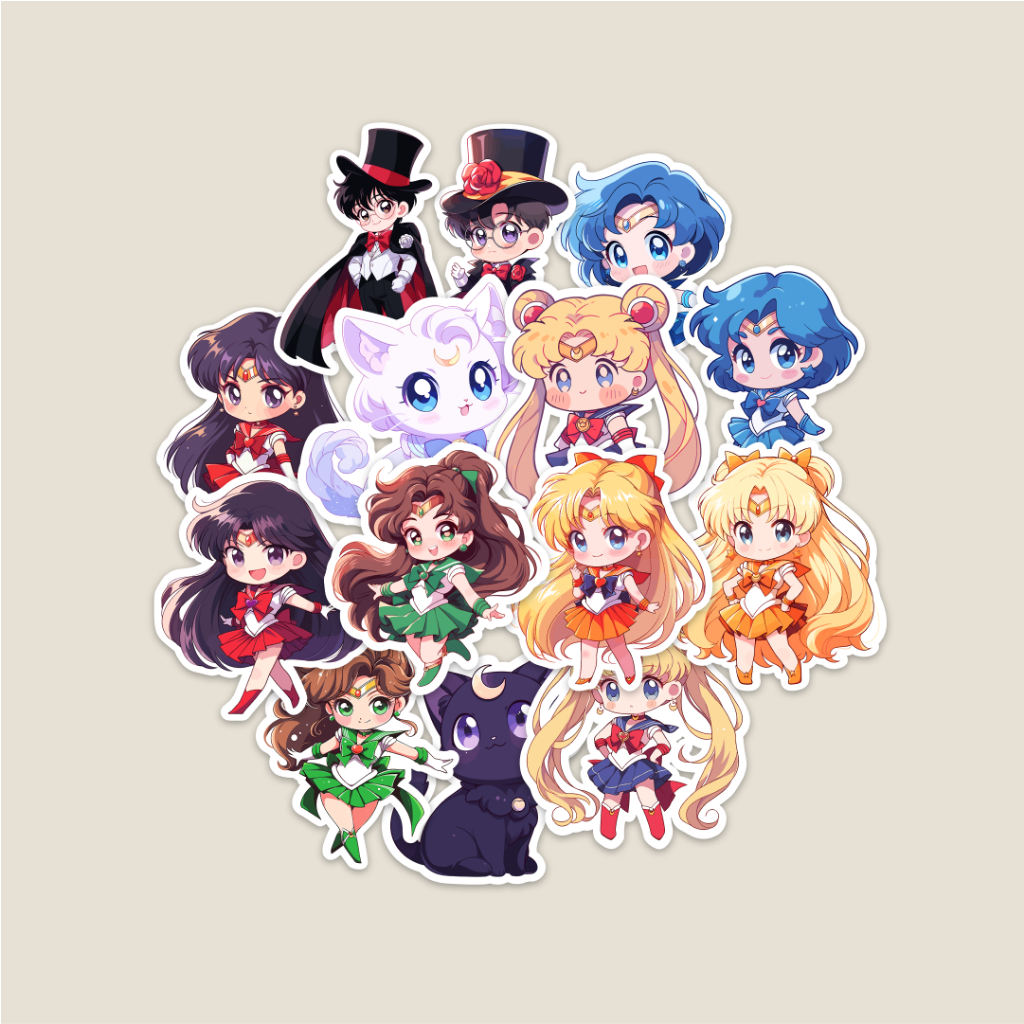 

Sticker Sailor Moon Vinyl Waterproof (14 pcs)