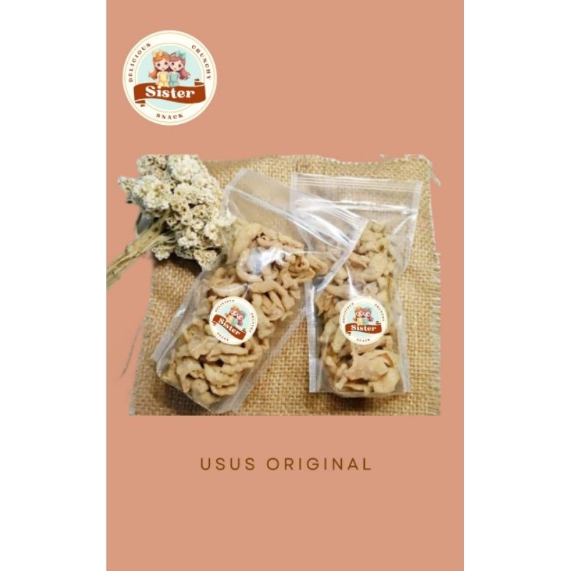 

65 GRAM KERIPIK USUS ORIGINAL/KERIPIK USUS CRISPY /KRIPIK USUS AYAM / KERIPIK USUS KILOAN