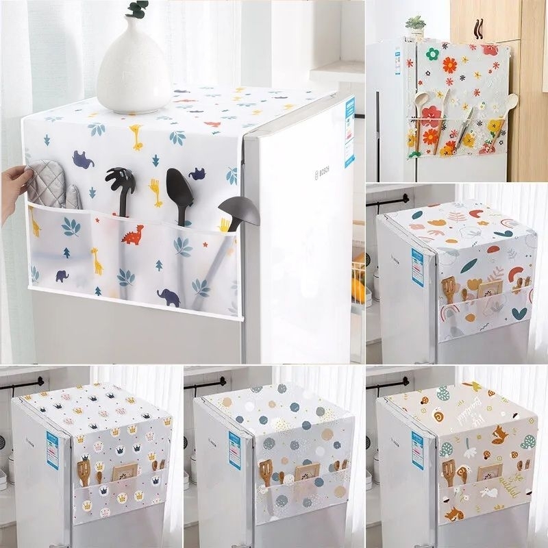 Anti Air Kain Penutup Kulkas Cover Kulkas Tatakan Penutup Bagian Atas Kulkas Taplak Kulkas 1 pintu