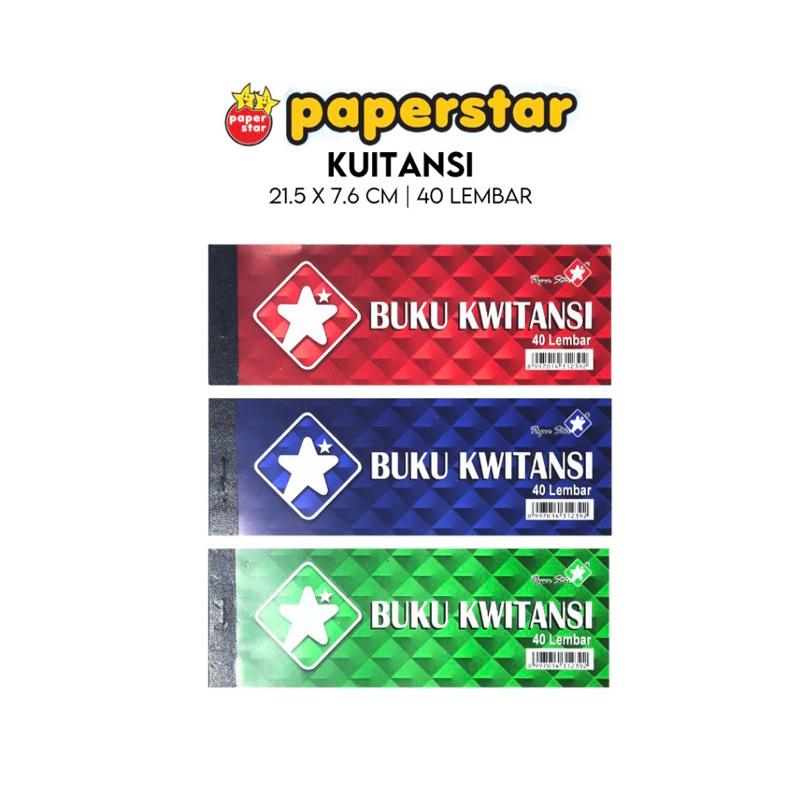 

Buku Kwitansi Kuitansi Kecil Paper Star 40 Lembar