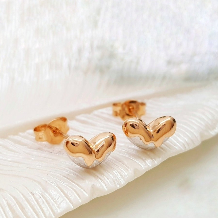 GIWANG ANTING TUSUK EMAS SANDRA DEWI GOLD GOLDEN LOVE MELTS HATI MELELEH CANTIK MANIS