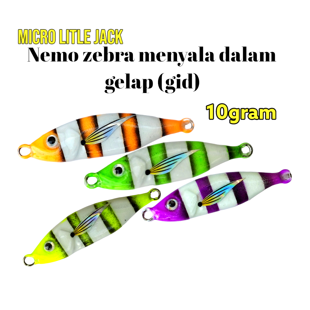 umpan jig nemo 15g 20g 10g umpan kiler casting umpan jig micro jih umpan laut micro jig menyala gela