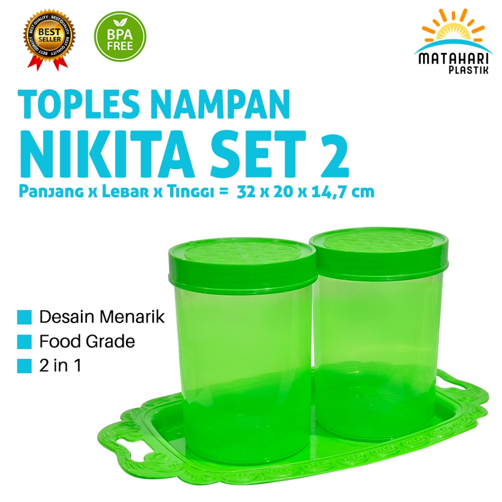 Toples Nampan/Toples Nikita 2 pcs/Tonam 2 pcs/Toples Plastik 2 pcs/Toples Nikita/Toples Cantik