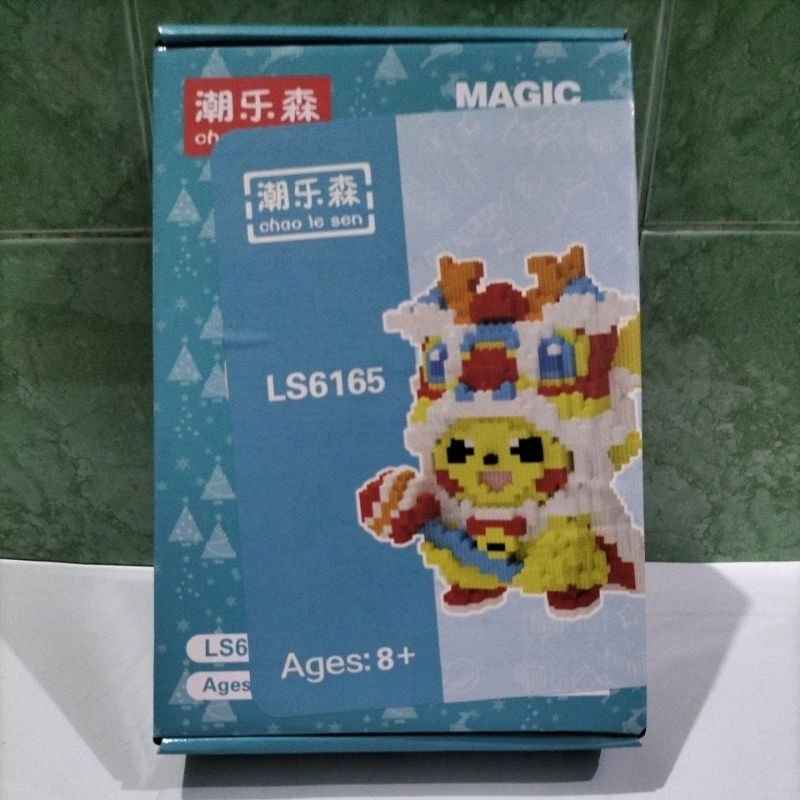 LEGO MAGIC BLOCKS Karakter PICKACU PAKAI CUSTOM BARONGSAI