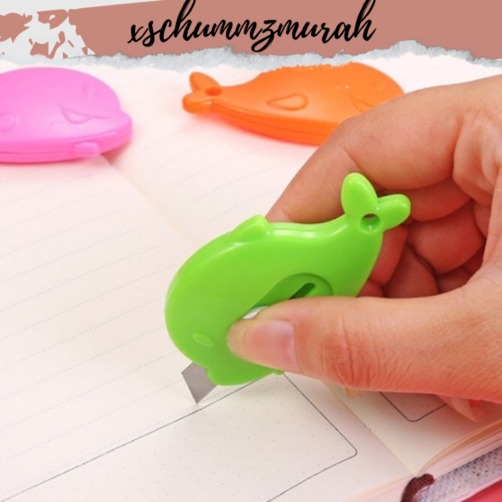 

PISAU CUTTER MINI MOTIF DOLPHIN||Dolphin Alat Bantu Potong Kertas Plastik Unboxing